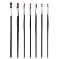 Yaeshii Beauty Makeup Tool Professional  Flat Brush Kit Dotting Tool For Cosmetic Decorations