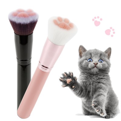 2020 Hot Sale Cut Cat Claw Paw Shaped Private Label single Professional Makeup Brush for foundation brushes