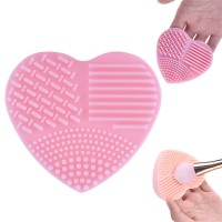 Yaeshii Cosmetic Tools Cleansing Egg Heart shaped  Silicone Makeup Brush Cleaner